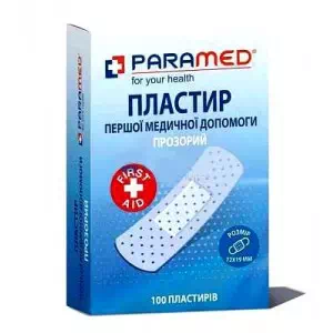 Л пласт.Первой мед.помощи Paramed проз.19х72мм №100- цены в Крыжановке