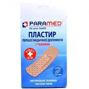 Л пласт.Первой мед.помощи Paramed ткан.19х72мм №100- цены в Краматорске