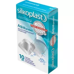 Инструкция к препарату Лейкопластырь Silkoplast+ Aquaprotect №10 стерильный гипоаллергенный влагонепроницаемый