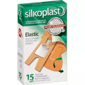 Инструкция к препарату Лейкопластырь Silkoplast+ Elastic №15 стерильный гипоаллергенный эластичный воздухопроницаемый