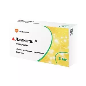 Ламіктал таблетки, дисперг. по 5 мг №30 у флак.- ціни у Запоріжжі