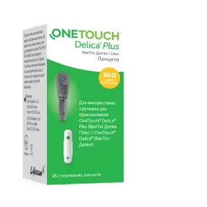 Ланцети OneTouch Delica Plus №25- ціни у Дніпрі
