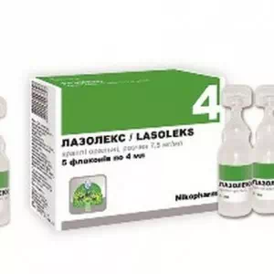 Лазолекс капли оральные раствор 7.5 мг мл 4 мл №5- цены в Павлограде