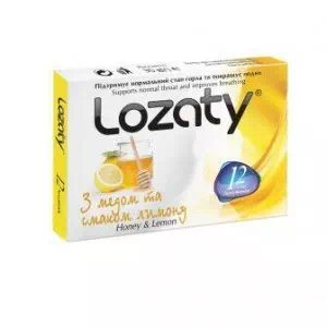 Льодяники для горла Lozaty мед і лимон №12- ціни у Покрові