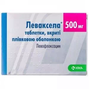 ЛЕВАКСЕЛА® таблетки, в/плів. обол. по 500 мг №7 (7х1)- ціни у Енергодарі