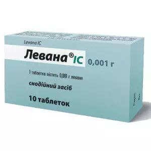 ЛЕВАНА IC таблетки 0.001Г №10- ціни у Дніпрі
