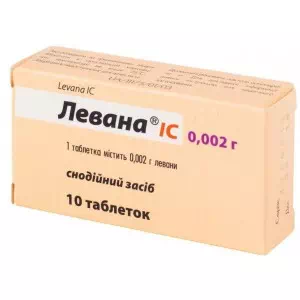 ЛЕВАНА IC таблетки 0.002Г №10- ціни у Славутичі