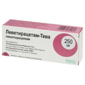 Леветирацетам-Тева таблетки покриті оболонкою 250мг №30- ціни у Умані