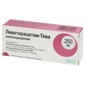Леветирацетам-Тева таблетки покрытые пленочной оболочкой 250мг блистер №30 (10х3)- цены в Покрове