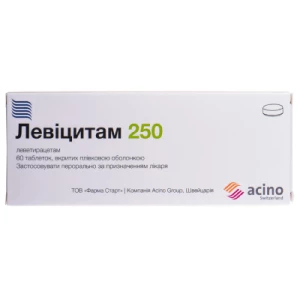 ЛЕВІЦИТАМ 250 таблетки В/О 250МГ№60- ціни у Мелітополі