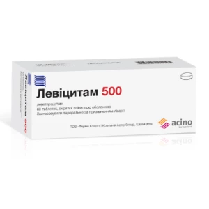 ЛЕВІЦИТАМ 500 таблетки В/О 500МГ№60- ціни у Мирнограді