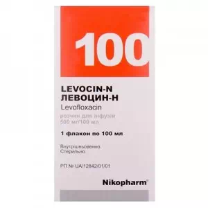 Левоцин-Н раствор для инфузий 500мг 100мл 100мл- цены в Обухове