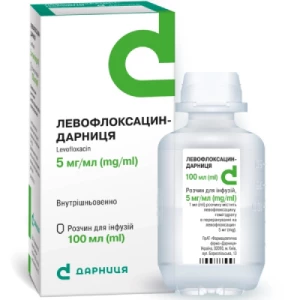 Левофлоксацин-Дарница раствор для инфузий 5мг мл флакон 100 мл- цены в Переяслав - Хмельницком
