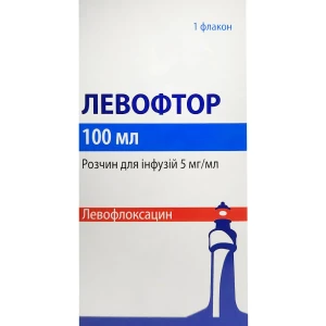 Левофтор розчин для інфузій 5 мг/мл флакон 100 мл 1 шт- ціни у Краматорську