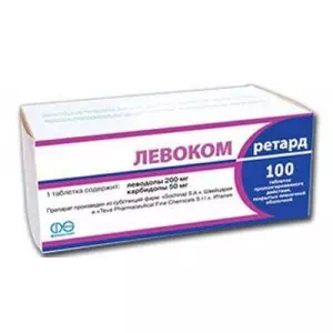 ЛЕВОКОМ РЕТАРД таблетки 200/50 №100- ціни у Дніпрі