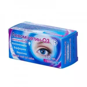Левомицетин-ОЗ капли глазные 2.5мг 1мл флакон 5мл- цены в Славянске