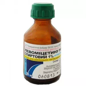 Левомицетин раствор для наружного применения спиртовой 1% 25мл- цены в Днепре