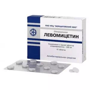 Левоміцетин табл. 0.5г N10 Борщагівський- ціни у Дніпрі
