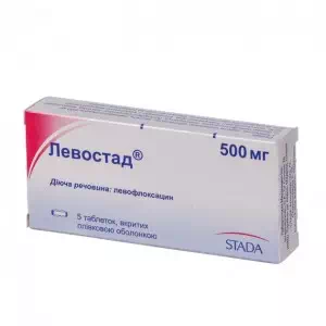 Левостад таблетки, в/плів. обол. по 500 мг №5- ціни у Слов'янську