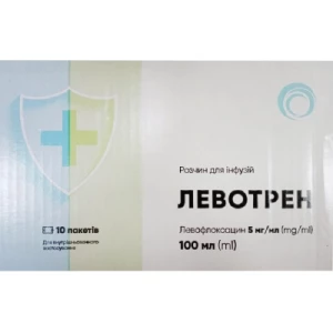 Левотрен розчин для інфузій 5 мг/мл у пакетах по 100 мл №10- ціни у Кам'янці-Подільському