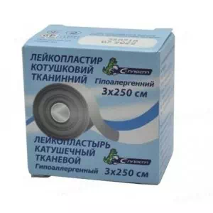 Пластир медичний С-пласт на тканинній основі в котушці 3 см х 250 см, 1 штука- ціни у Павлограді