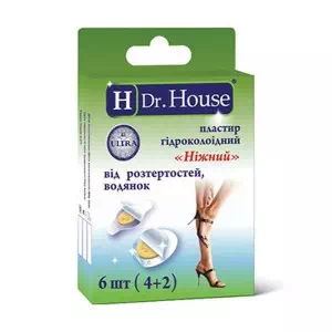 Лейкопластырь гидроколоидный нежный H.Dr.House Ultra №6- цены в Днепре