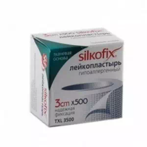 Відгуки про препарат Лейкопластир Silkofix 3смх500см ткан. осн
