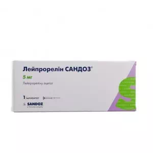 Лейпрорелін Сандоз імплантат по 5 мг №1 у шпр.- ціни у Кам'янське