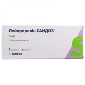 Лейпрорелін Сандоз імплантат 5 мг шприц №1- ціни у Покровську