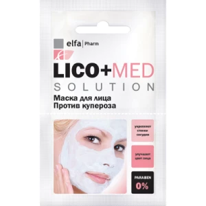 Инструкция к препарату Маска для лица Elfa Pharm Lico+Med против купероза 20 мл
