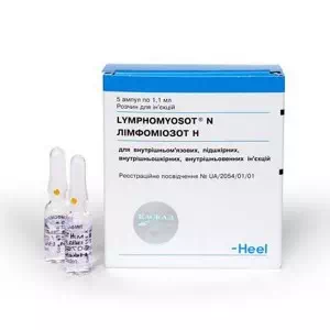 Лимфомиозот Н раствор для инъекций ампулы по 1.1мл №5- цены в Днепре
