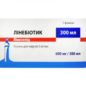 Лінебіотик розчин для інфузій 2 мг/мл флакон 300 мл- ціни у Запоріжжі