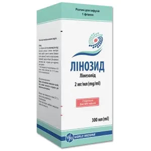 Лінозид розчин для інфузій 2 мг/мл флакон 300 мл- ціни у Миколаїві