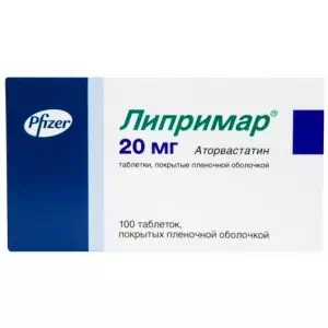 Аналоги та замінники препарату ЛІПРИМАР таблетки В/О 20МГ №100