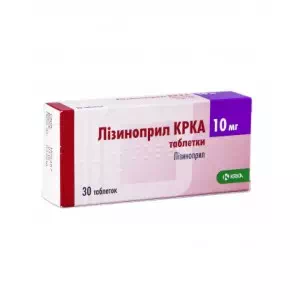 Лизиноприл КРКА таблетки 10мг №30- цены в Нововолынске