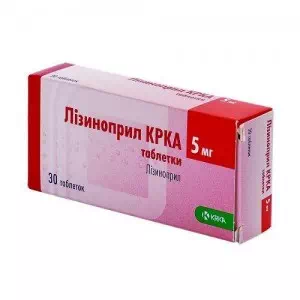 Лизиноприл КРКА таблетки 5мг №30- цены в Новомосковске