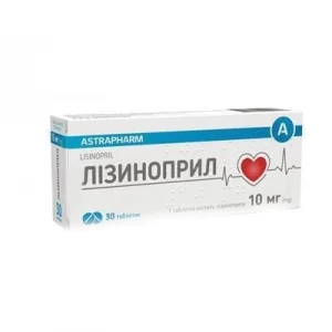 Лізиноприл таблетки 20мг №20- ціни у Житомир