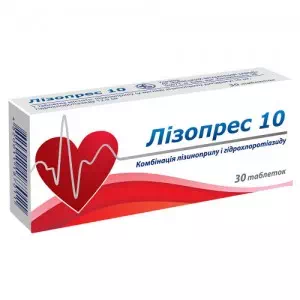 Лізопрес 10 таблетки №30 (10х3)- ціни у Нікополі