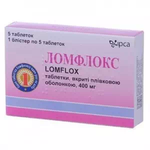 ЛОМФЛОКС таблетки, в/плів. обол. по 400 мг №5- ціни у Запоріжжі