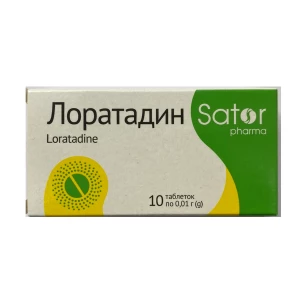 Лоратадин таблетки 0.01г №10 SATOR PHARMA- ціни у Конотопі