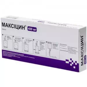 Инструкция к препарату Максицин концентрат для приготовления раствора для инфузий 20мг мл флакон 20мл с растворителя контейнер 100мл