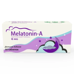 Мелатонин-А таблетки 6 мг №50- цены в Кривой Рог