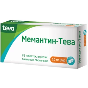 Мемантин-Тева 10мг таблетки №28- цены в Каменское