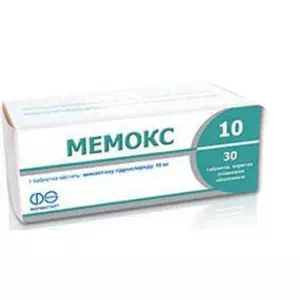 Інструкція до препарату МЕМОКС 10 таблетки В/О 10МГ №30