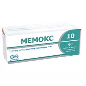 МЕМОКС 10 таблетки, в/плів. обол. по 10 мг №60 (10х6)- ціни у Кам'янці-Подільському