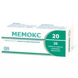 Мемокс таблетки 20мг №30- цены в Кривой Рог