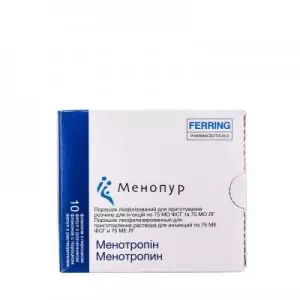 Менопур порошок для приготовления инъекционного раствора флакон №10+растворитель- цены в Николаеве