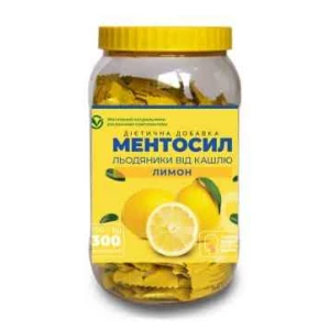 Ментосил леденцы от кашля лимон банка №300- цены в Одессе