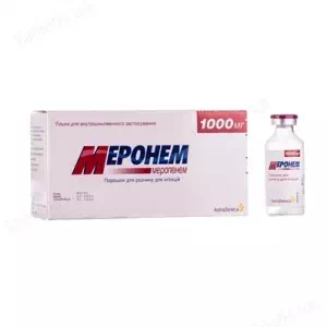 Меронем порошок для приготовления раствора флакон 1000 мг №10- цены в Обухове