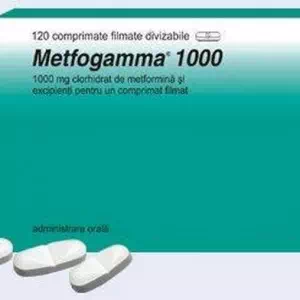 МЕТФОГАМА 1000 таблетки, в/плів. обол., по 1000мг №120 (15х8)- ціни у Дніпрі